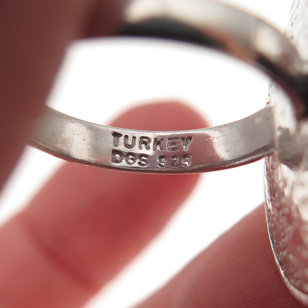 925 Sterling Silver Floral Dome Ring Size 6