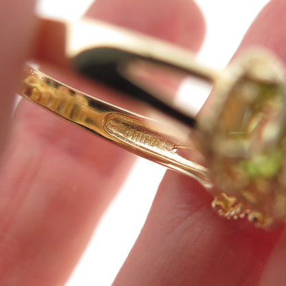 925 Sterling Gold Plated Topaz Amethyst Peridot Garnet Citrine Ring Size 9.25