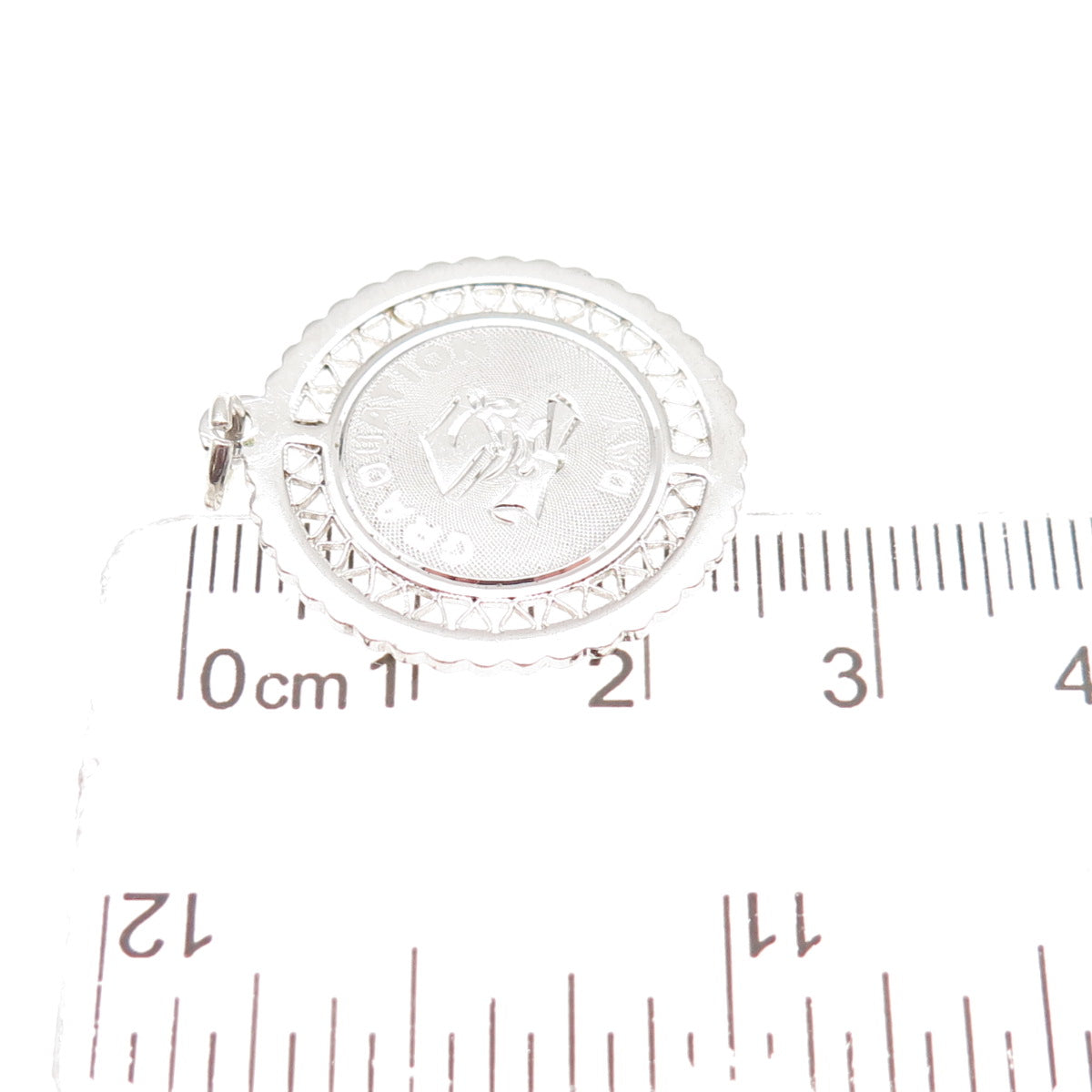 925 Sterling Silver Vintage Engraved Graduation Day Charm Pendant