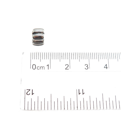 PANDORA 925 Sterling Silver Ribbed Clip Lock Charm