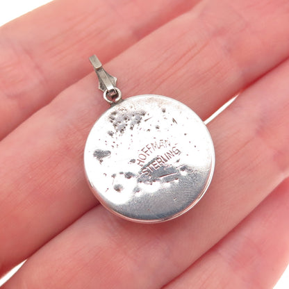 Hoffman Sterling Silver Antique Art Deco Monarch Butterfly Wing Charm Pendant