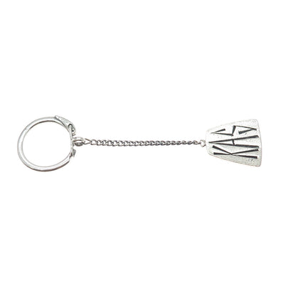 925 Sterling Silver Vintage KAS Monogram Key Fob Chain Ring
