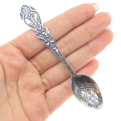 925 Sterling Silver Antique Art Deco Easter No Cross No Crown Coffee Spoon