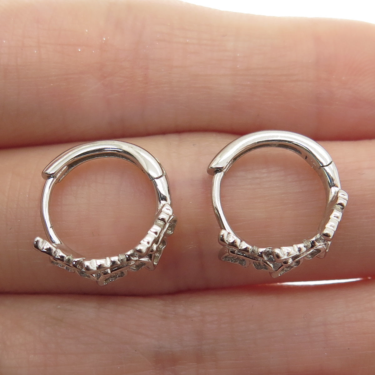 925 Sterling Silver Butterfly Hoop Earrings