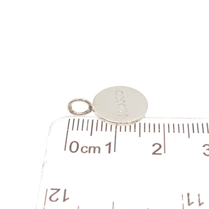 925 Sterling Silver Vintage XOXO Kisses & Hugs Mini Charm Pendant