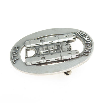 DYER Sterling Silver Antique Art Deco 1928 Indianapolis "Memorial Hall" Brooch
