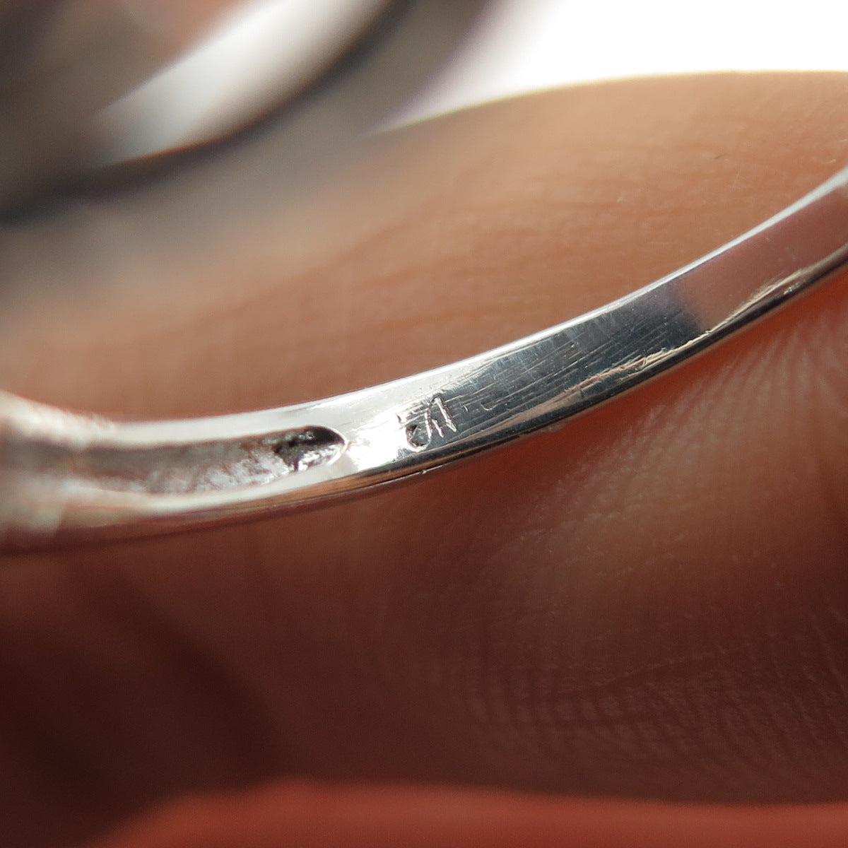 925 Sterling Silver Real Round-Cut Diamond Infinity Ring Size 8