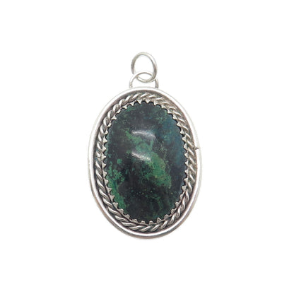 JOHN HORNBECK Old Pawn 925 Sterling Silver Southwestern Real Azurite Pendant