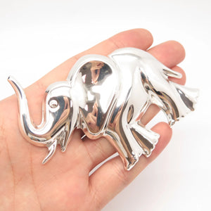 925 Sterling Silver Vintage Mexico Elephant For Good Luck Pin Brooch