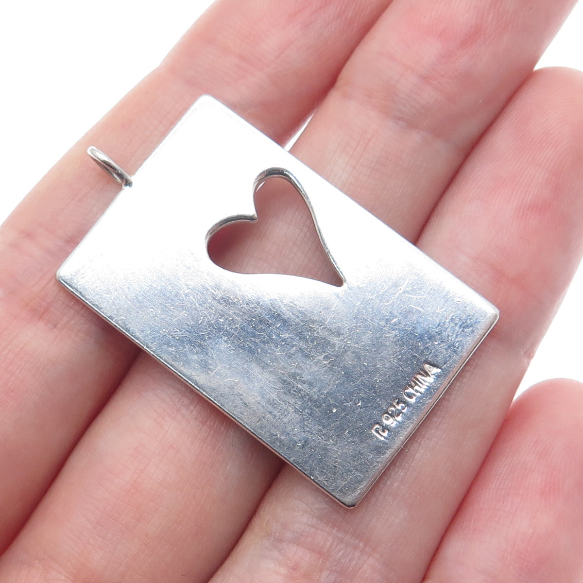 ROSS SIMONS 925 Sterling Silver Vintage Love For Life Heart Charm Pendant