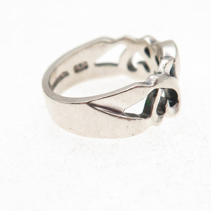 Tiffany & Co. Paloma Picasso Sterling Silver Vintage Loving Heart Ring Size 5.75