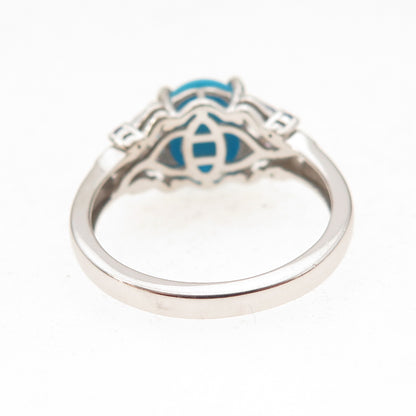 Chuck Clemency Sterling Silver Sleeping Beauty Turquoise & Tanzanite Ring Size 8