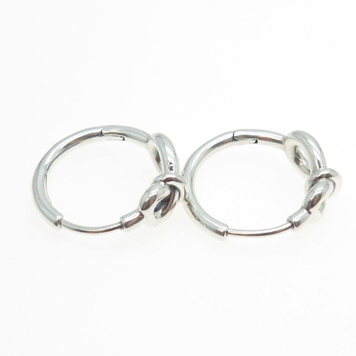 PANDORA 925 Sterling Silver Infinity Knot Hoop Earrings