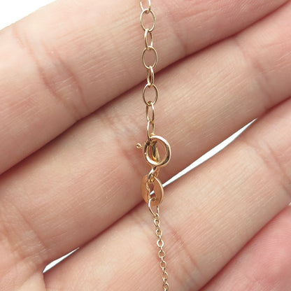 925 Sterling Silver Gold Plated White C Z Round Cluster Cable Chain Necklace 18"