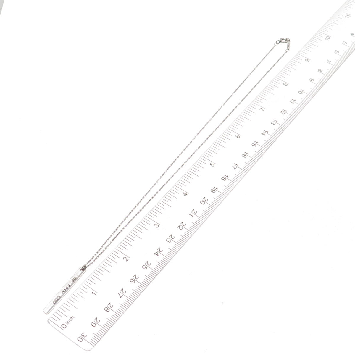 Tiffany & Co. 925 Sterling Vintage 1837 Collection Bar Cable Chain Necklace 16"