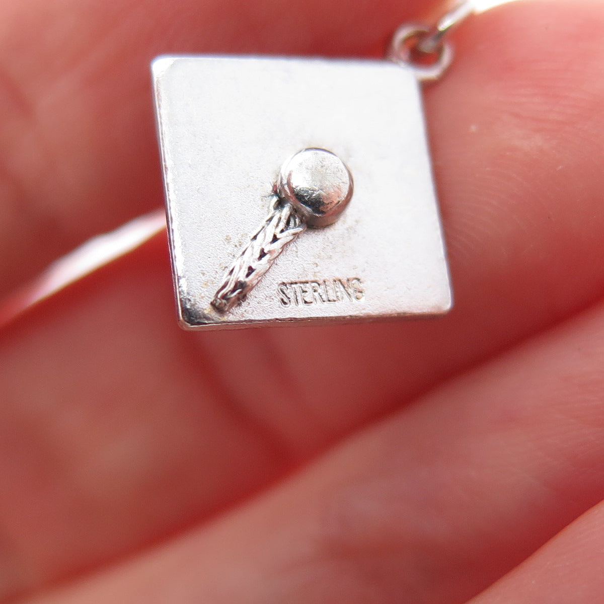 925 Sterling Silver Vintage Multi-Charms Oxidized Bracelet 7.25"