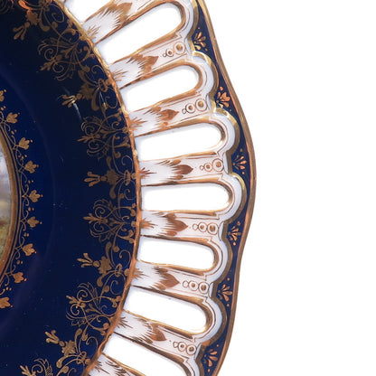 RICHARD KLEMM Antique Germany Courting Couple Hand Painted Porcelain Plate