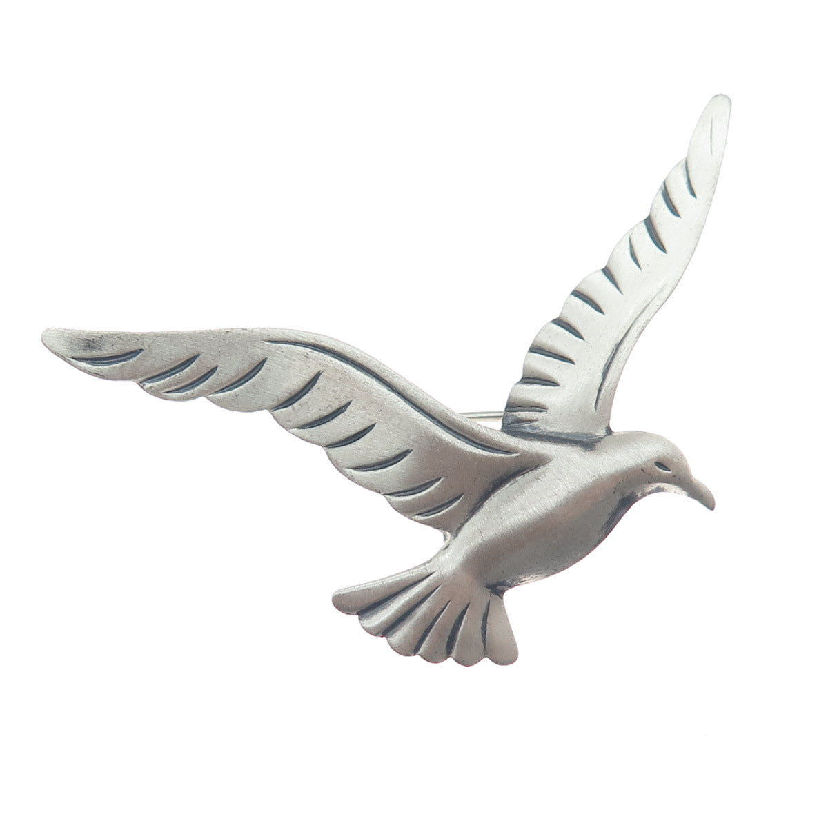 BEAU 925 Sterling Silver Vintage Seagull Bird Pin Brooch