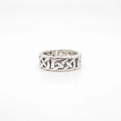 925 Sterling Silver Vintage Celtic Band Ring Size 5