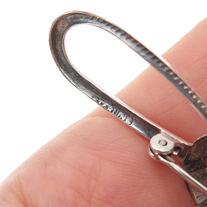 925 Sterling Silver Vintage Jockey Cap & Horse Riding Crop Pin Brooch