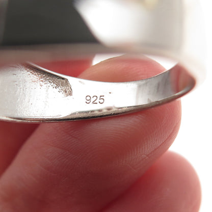 925 Sterling Silver 2-Tone Vintage Round & Princess-Cut C Z Ring Size 11