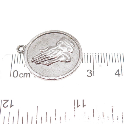 Danecraft 925 Sterling Silver Vintage Prayer Hands Oxidized Charm Pendant