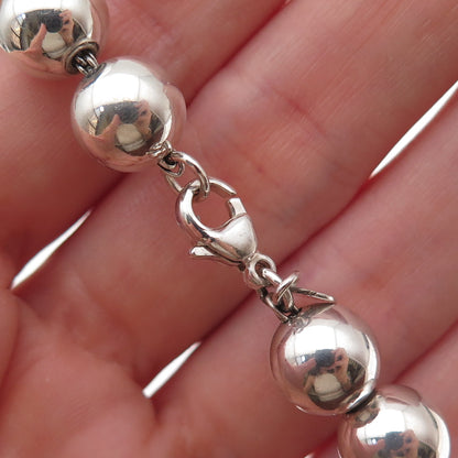 Tiffany & Co. 925 Sterling Silver Vintage HardWear Ball Beaded Link Bracelet 7"