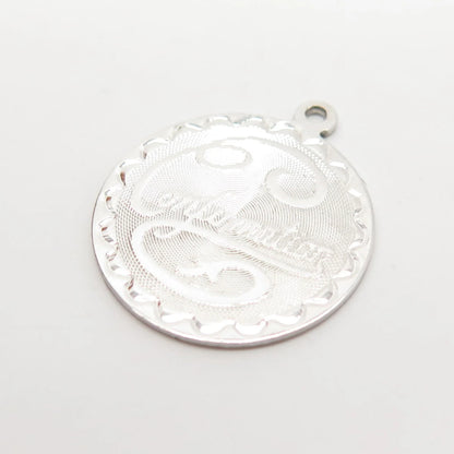 925 Sterling Silver Vintage Spencer "Confirmation" Religious Charm Pendant