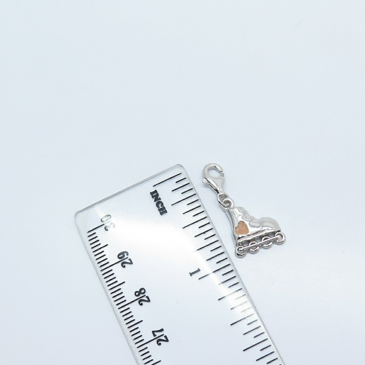 925 Sterling Silver Enamel Roller Skate Charm Pendant
