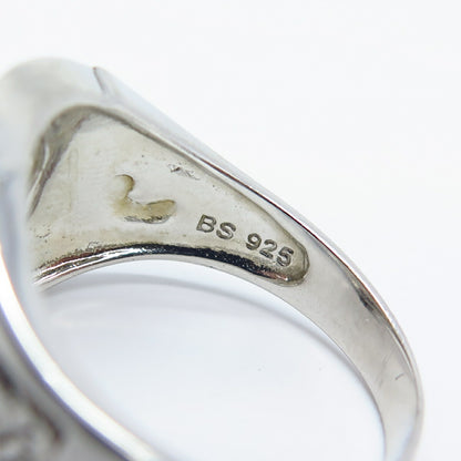 925 Sterling Silver C Z & Enamel Wild Animal Ring Size 11