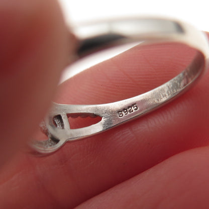 925 Sterling Silver Round-Cut C Z Infinity Ring Size 7.25