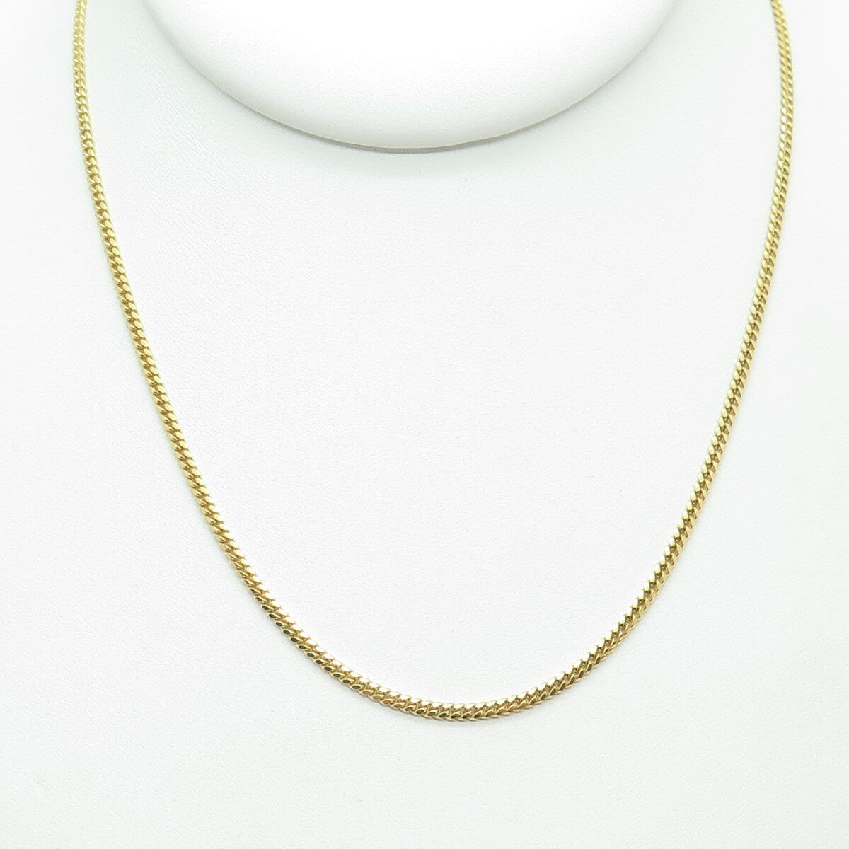 P. LUX 925 Sterling Silver Gold Plated Italy Miami Cuban Chain Necklace 18"