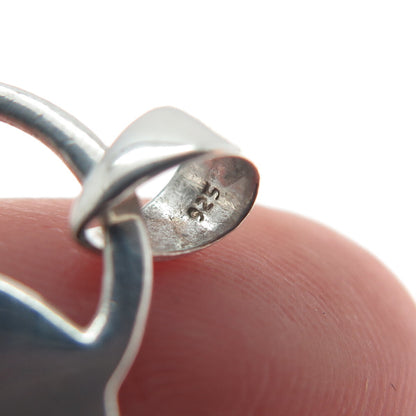 925 Sterling Silver Vintage Grandmothers Heart Charm Pendant