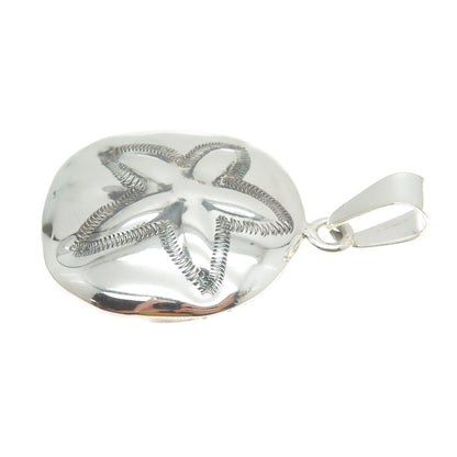 925 Sterling Silver Vintage ATI Mexico Sand Dollar Pendant