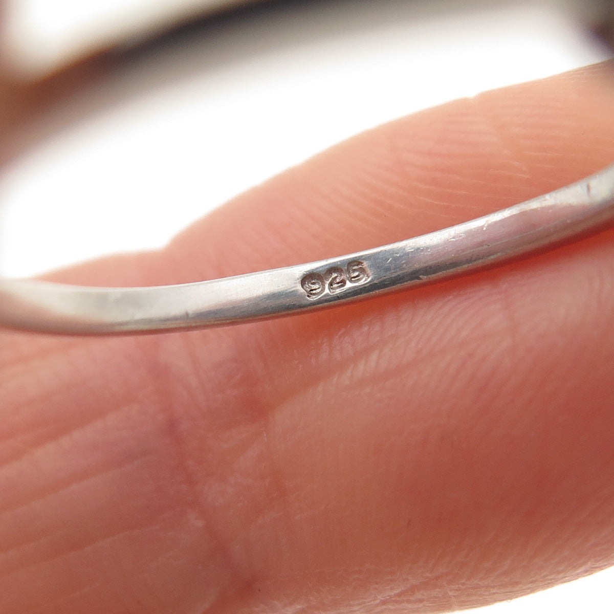 Chuck Clemency 925 Sterling Silver Vintage Real Diamond & Sapphire Ring Size 9