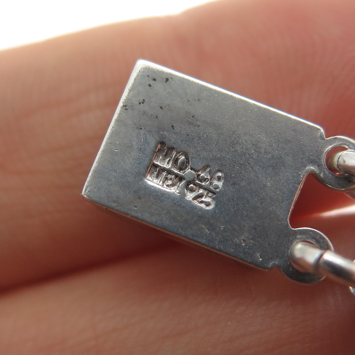 925 Sterling Silver Vintage Mexico Aztec God Oxidized Coin Link Bracelet 7"