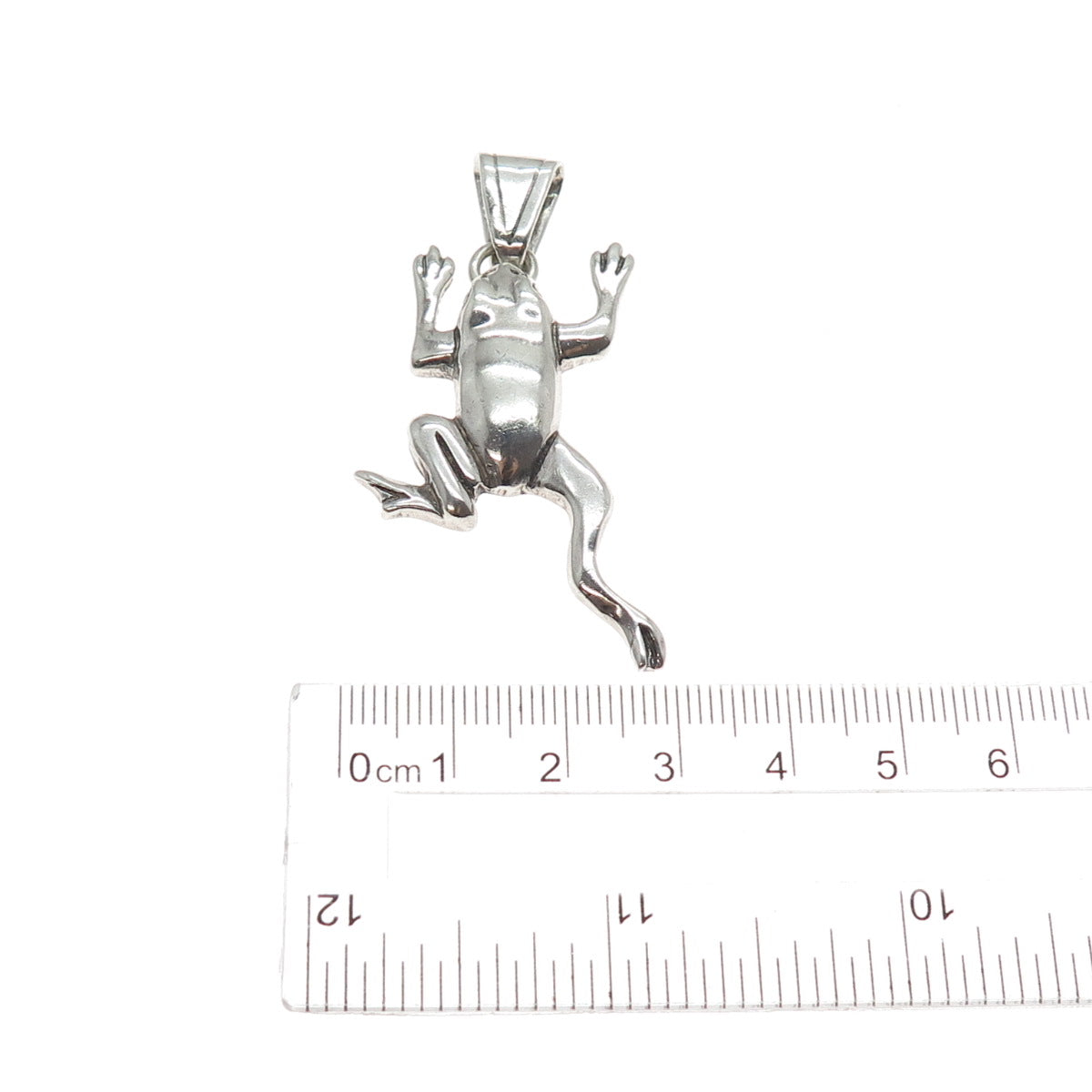Glenn Sandoval Navajo Old Pawn 925 Sterling Silver Vintage Frog Oxidized Pendant