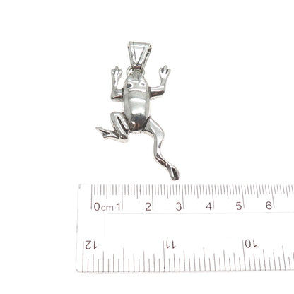 Glenn Sandoval Navajo Old Pawn 925 Sterling Silver Vintage Frog Oxidized Pendant
