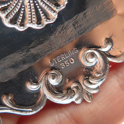 925 Sterling Silver Antique Art Deco Sherry Repousse Bottle Tag #350