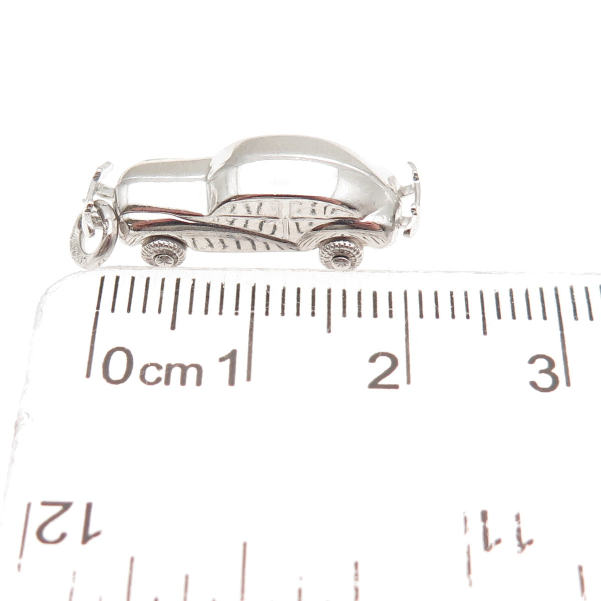 Art's Elegance 925 Sterling Silver Vintage Retro Car 3D Charm Pendant