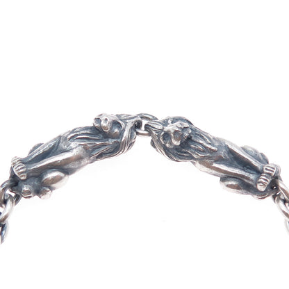Theo Fennell Sterling Silver Vintage London Leo Zodiac Oxidized Bracelet 6.25"