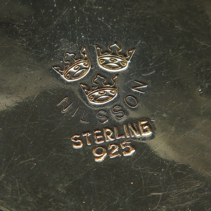 ROBERT & TERESA NILSSON 925 Sterling Silver Gold Plated Vintage Lapis Pendant