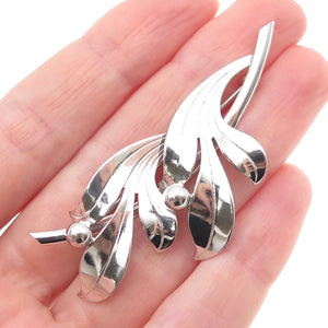 FORSTNER 925 Sterling Silver Vintage Modernist Floral Pin Brooch