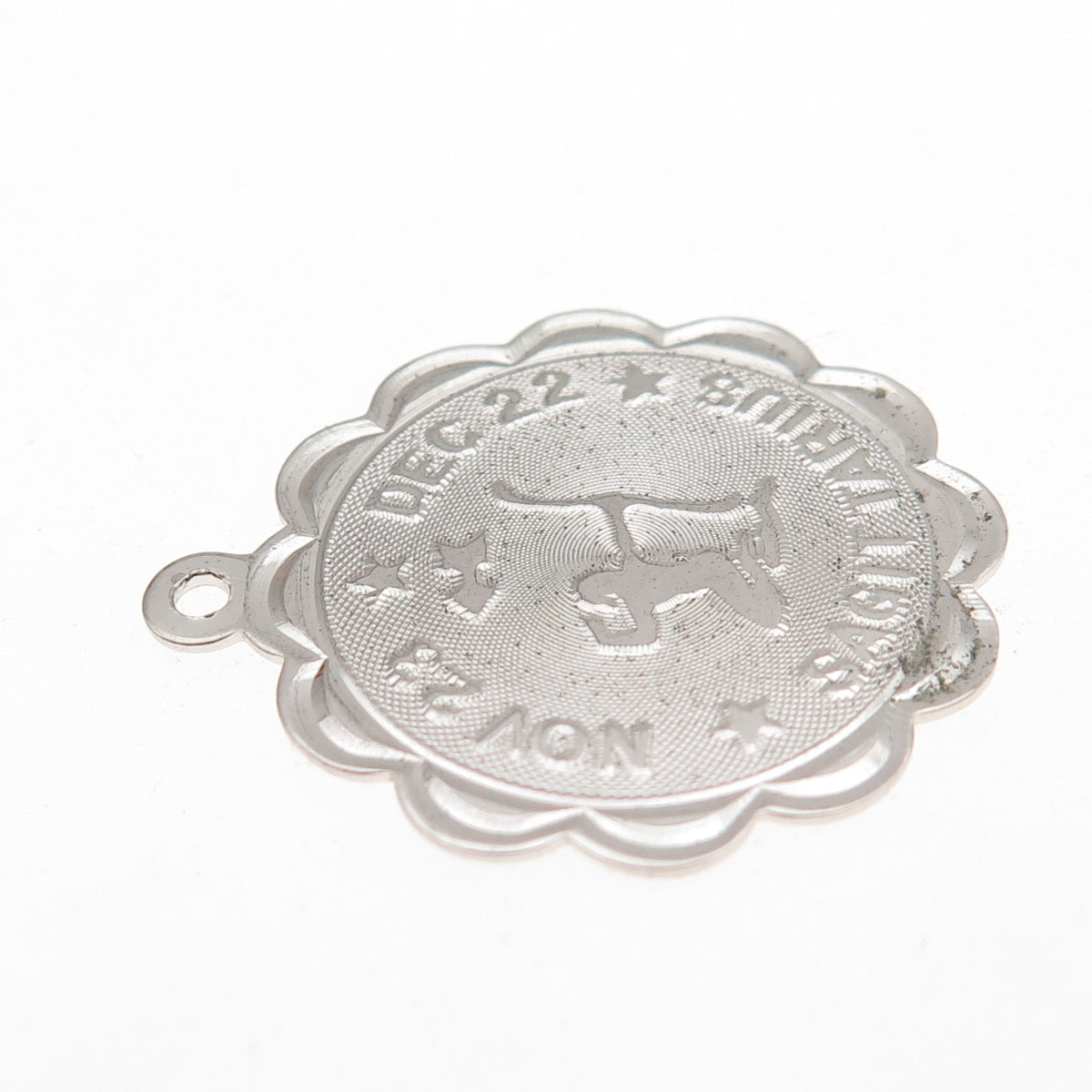CREA 925 Sterling Silver Vintage Sagittarius Zodiac Sign Charm Pendant
