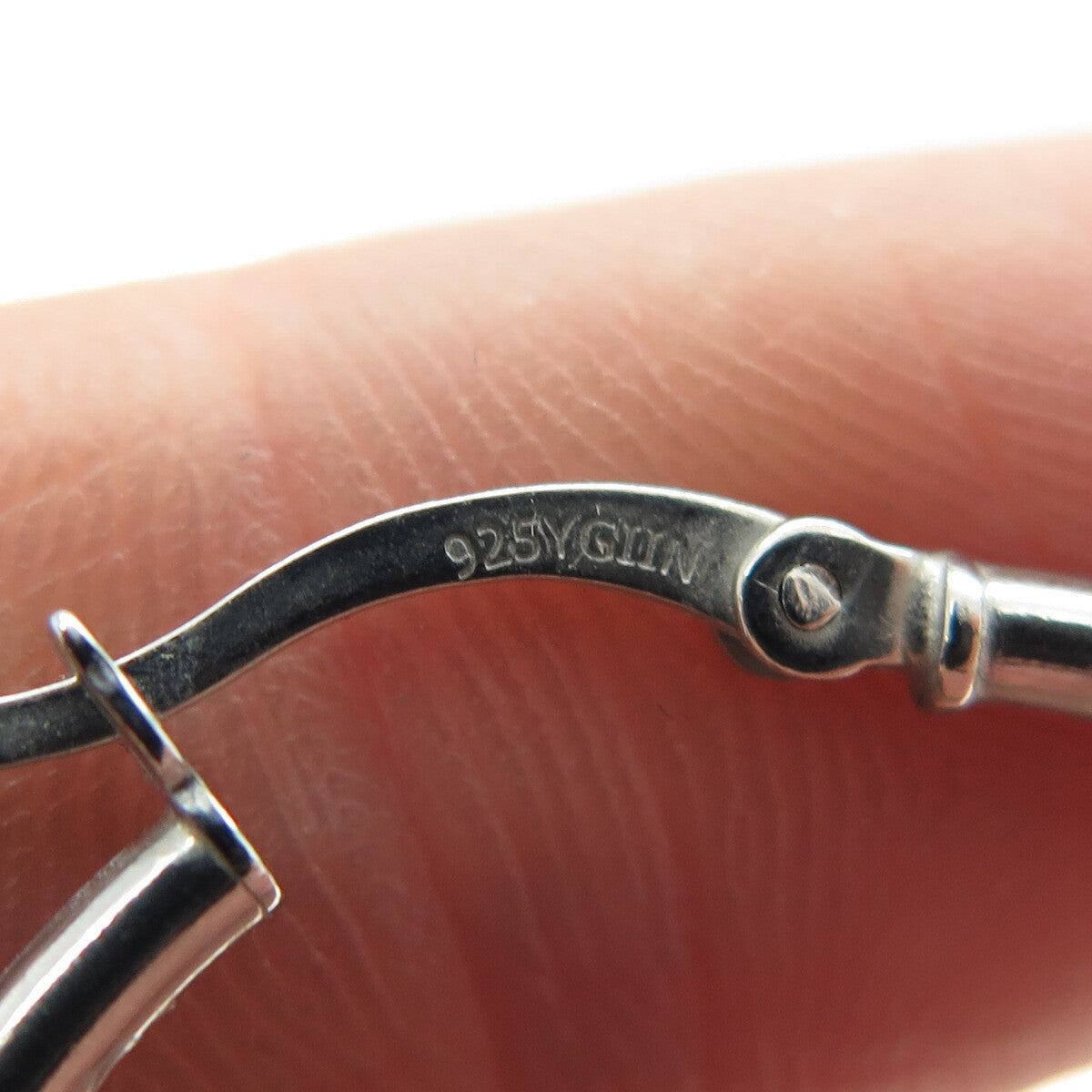 925 Sterling Silver Tube Hoop Earrings