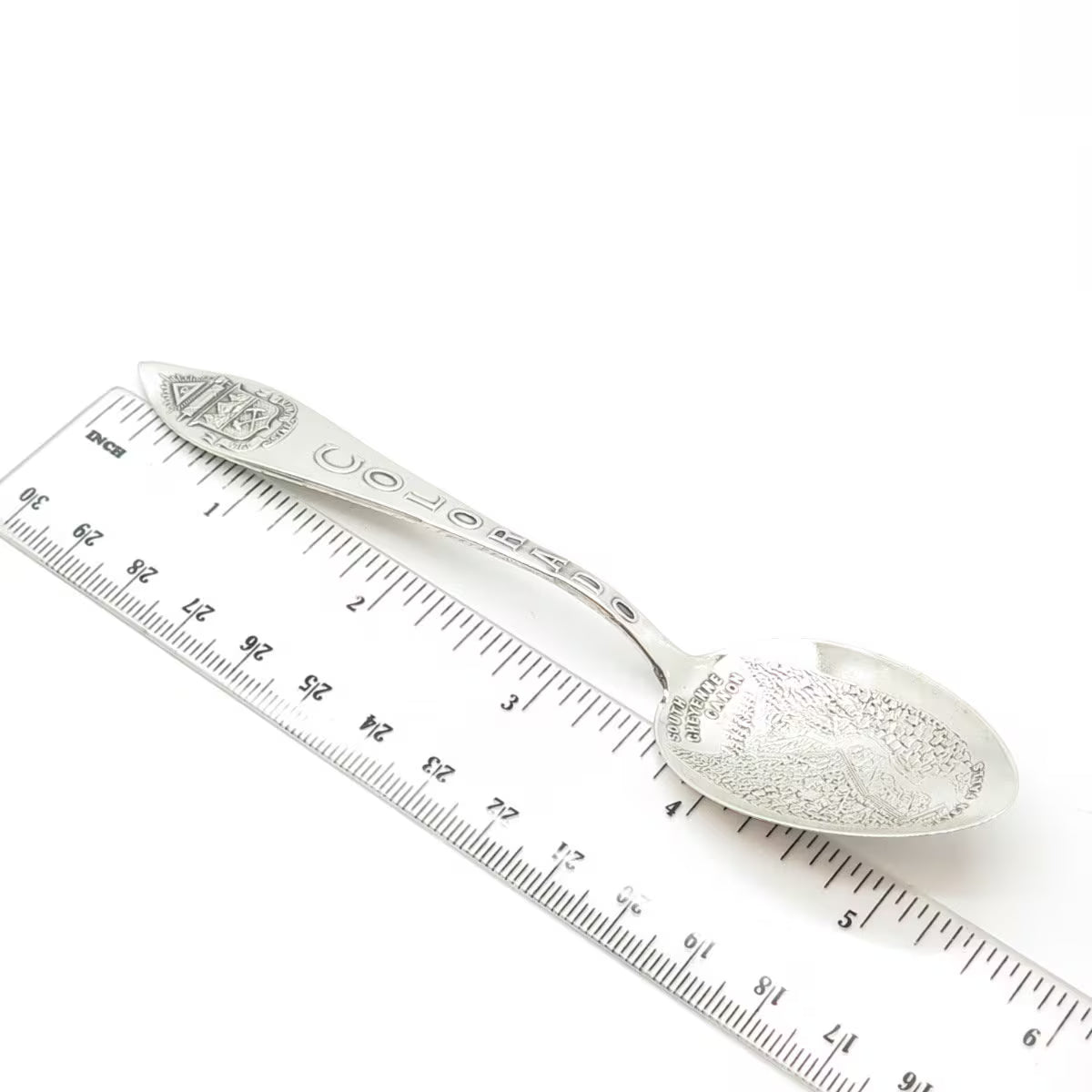 925 Sterling Silver Antique H.H. Tammen Curio Co. Colorado States & Cities Spoon