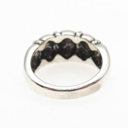 KABANA 925 Sterling Silver Vintage Modernist Dome Oxidized Ring Size 7