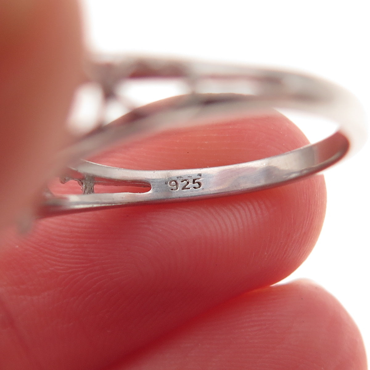 RJ Graziano 925 Sterling Silver Real Round-Cut Diamond Heart Ring Size 6