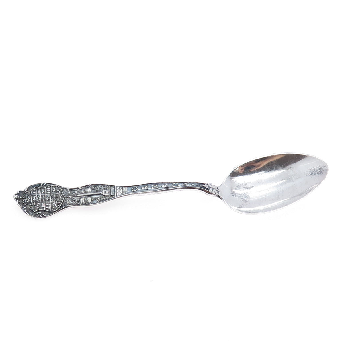 925 Sterling Silver Antique Art Deco Canada Coat of Arms Coffee Spoon