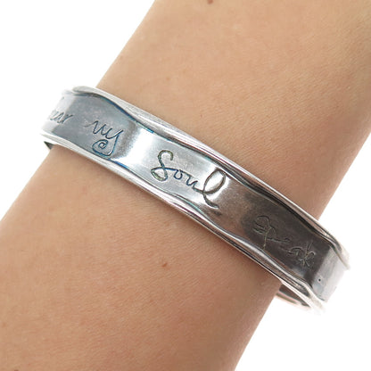 SHAWN KILLINGER & MILOR Sterling Silver Vintage Hear My Soul Speak Bracelet 6.5"